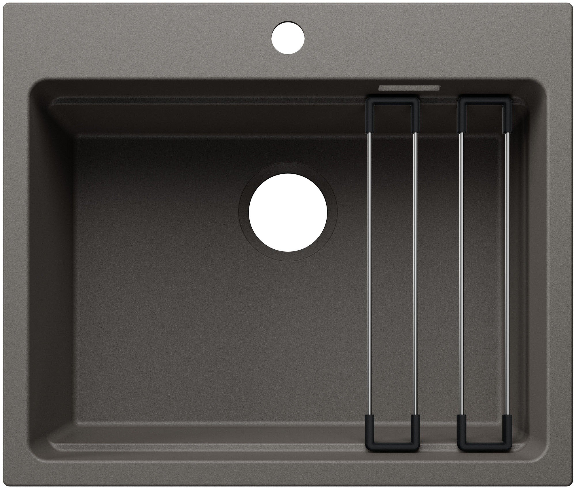 Chiuveta bucatarie Etagon 6, 527747, granit gri vulcan, pe blat, 600 x 510 mm, Blanco